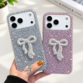 Ins Style Full Rhinestone 3D Bow Phone Case