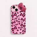 Rhinestone Leopard Bow Protective Phone Case