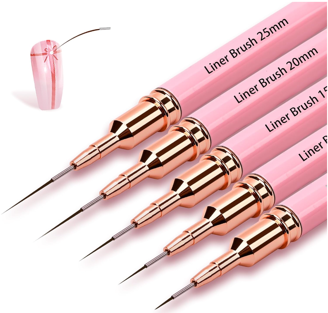 5Pcs Nail Art Liner Brush Set