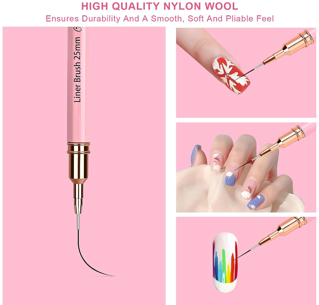 5Pcs Nail Art Liner Brush Set