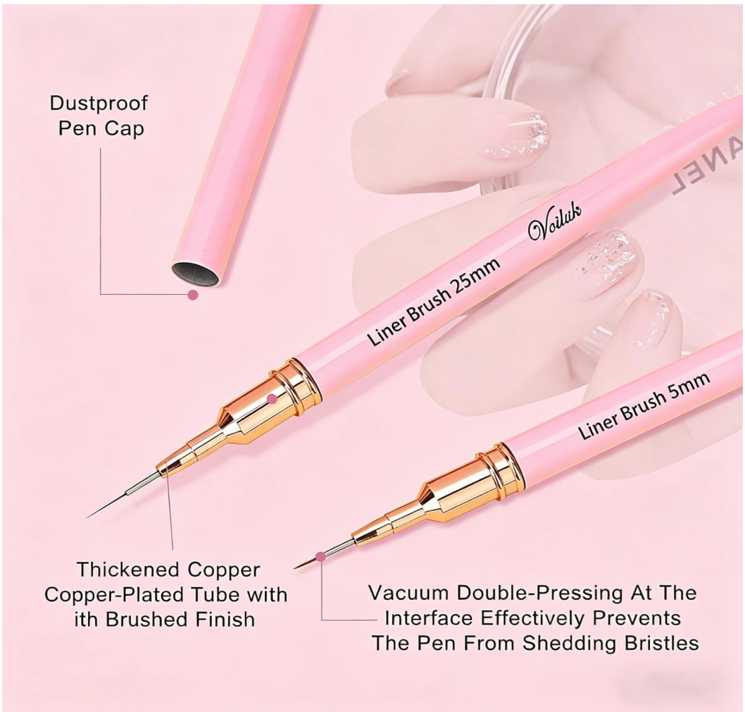 5Pcs Nail Art Liner Brush Set