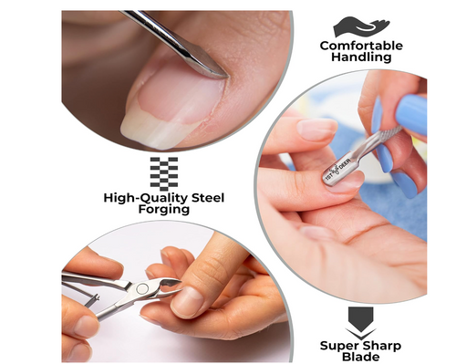 1st Deer Cuticle Cutter Set (3 Pieces + Tools)