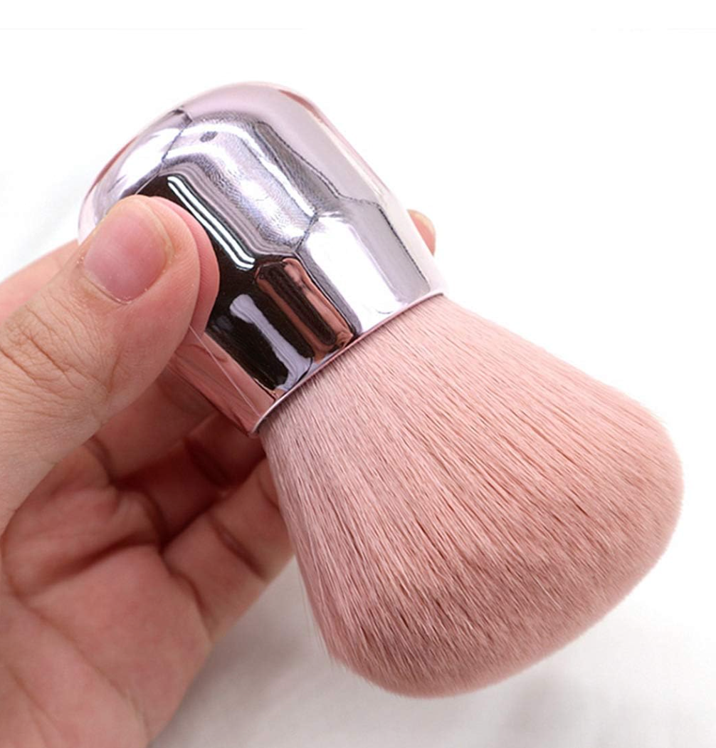 Honey Joy Dual Use Pink Soft Cosmetic Powder Makeup Face Foundation Brush Nail Dust Cleaning Brush for Acrylic Dipping Powder UV Gel Remover Cleaner Brushes Pack of