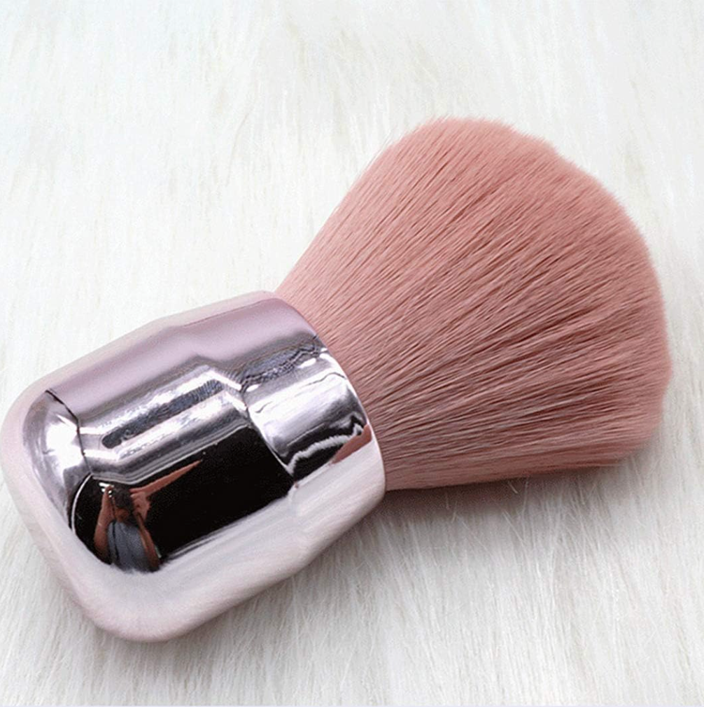 Honey Joy Dual Use Pink Soft Cosmetic Powder Makeup Face Foundation Brush Nail Dust Cleaning Brush for Acrylic Dipping Powder UV Gel Remover Cleaner Brushes Pack of