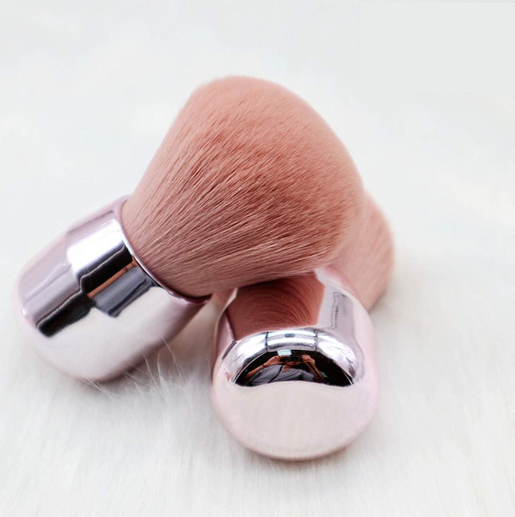 Honey Joy Dual Use Pink Soft Cosmetic Powder Makeup Face Foundation Brush Nail Dust Cleaning Brush for Acrylic Dipping Powder UV Gel Remover Cleaner Brushes Pack of