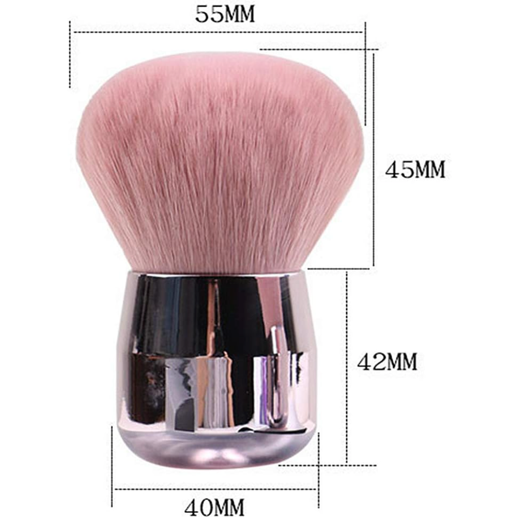 Honey Joy Dual Use Pink Soft Cosmetic Powder Makeup Face Foundation Brush Nail Dust Cleaning Brush for Acrylic Dipping Powder UV Gel Remover Cleaner Brushes Pack of
