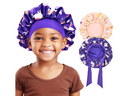 Lolalet 2 PCS Kids Bonnets for Girls, Silk Bonnet for Sleeping Reversible Satin Hat with Wide Elastic Band Night Sleep Caps for Teens Child Girls Curls