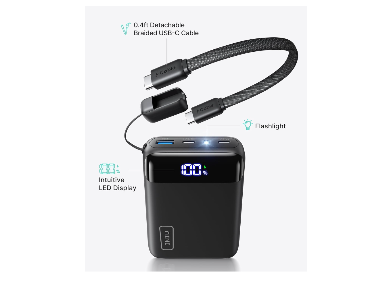 INIU Power Bank, Ultra Small 20000mAh 22.5W PD Portable Charger Fast Charging, USB C in&Out Battery Pack, Mobile Phone Portable Power Banks Compatible