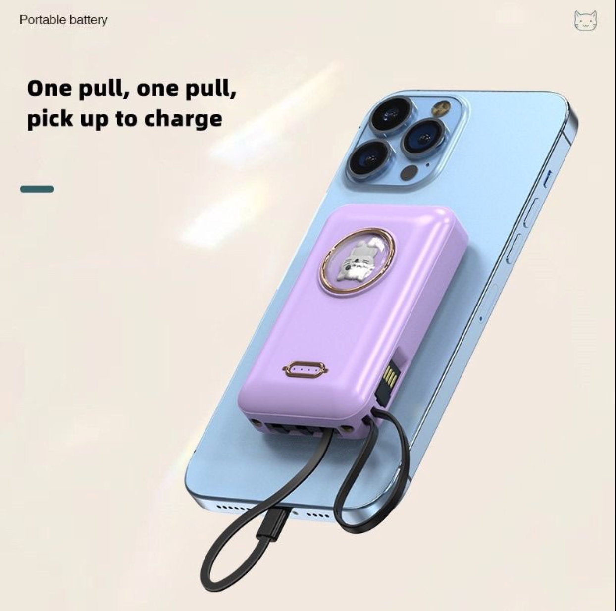 Cute Pet 20000mAh Power Bank fixes that instantly