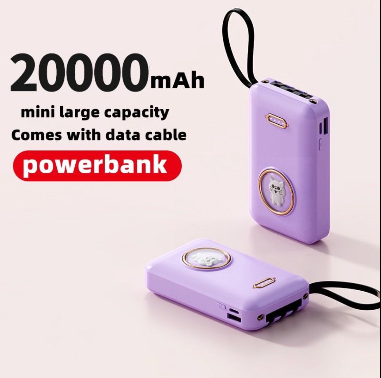 Cute Pet 20000mAh Power Bank fixes that instantly