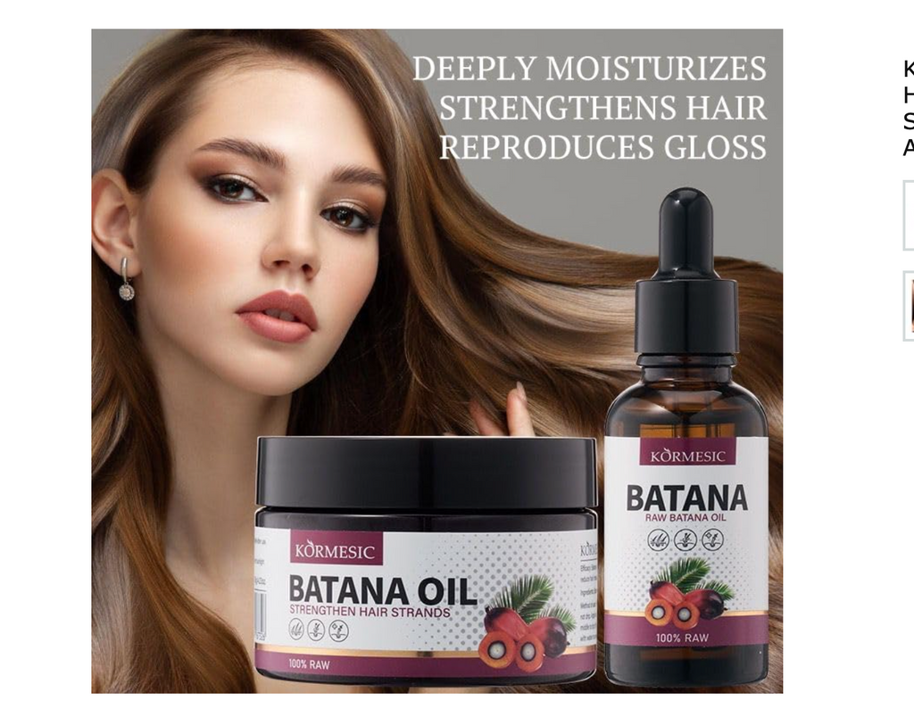 KÖRMESIC Raw Batana Oil for Hair Growth, 100% Raw Hair Strengthening Treatment, Hair Activation Formula