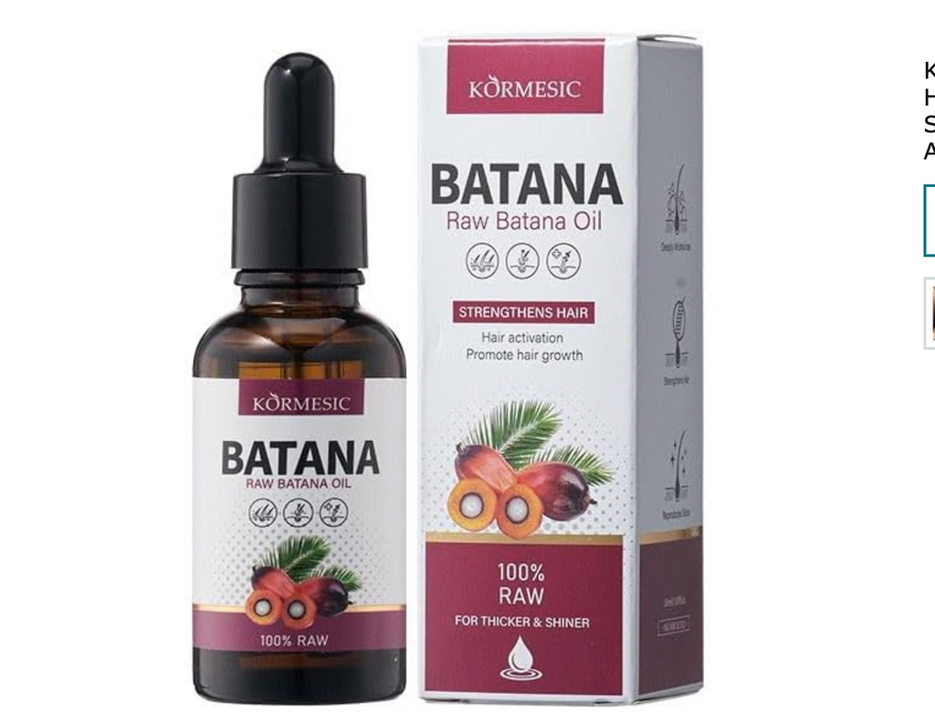 KÖRMESIC Raw Batana Oil for Hair Growth, 100% Raw Hair Strengthening Treatment, Hair Activation Formula