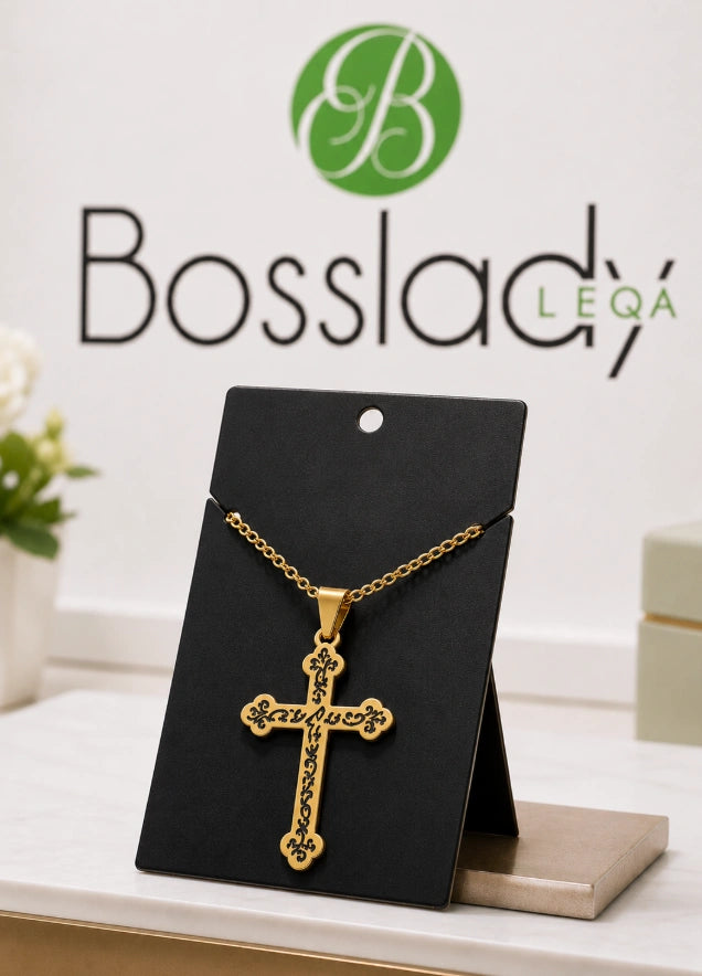 Ornate Cross Pendant Necklace