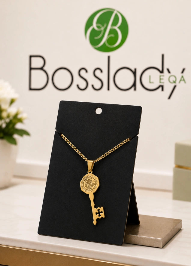 Saint Benedict Key Pendant Necklace
