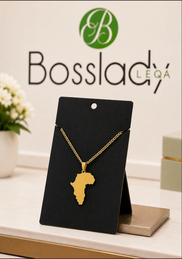Africa Map Necklace