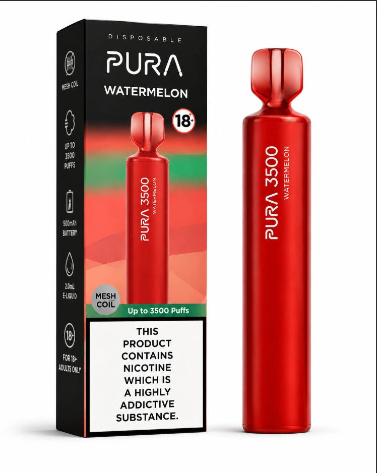 Pura Watermelon Disposable Vape.