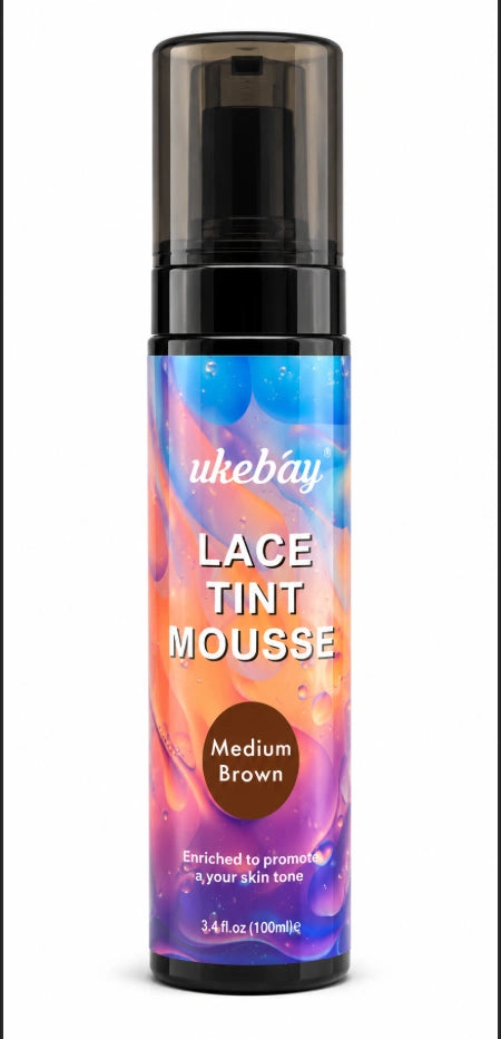 Ukebay Lace Tint Mousse in the shade Medium Brown (100ml / 3.4fl.oz bottle).