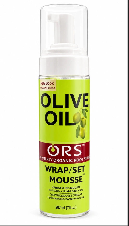 ORS Olive Oil Wrap/Set Mousse (207 mL / 7 fl. oz. bottle).