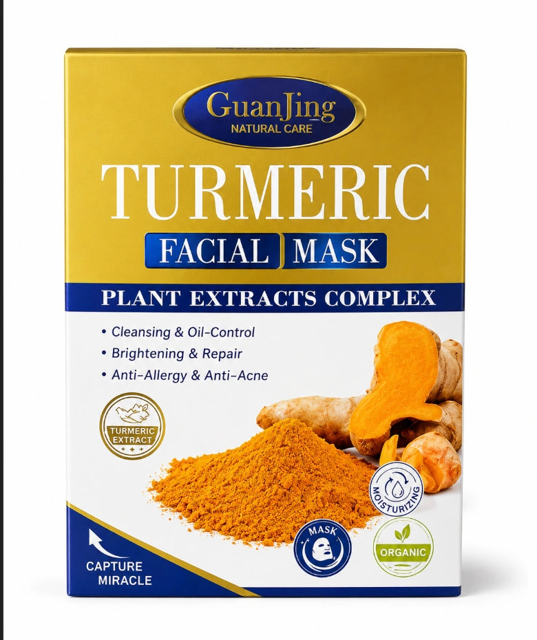 GuanJing Natural Care Turmeric Facial Mask (Plant Extracts Complex).