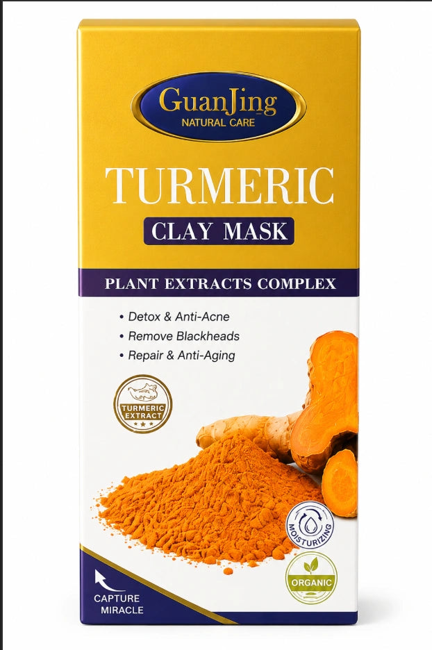 GuanJing Natural Care Turmeric Clay Mask (Plant Extracts Complex).