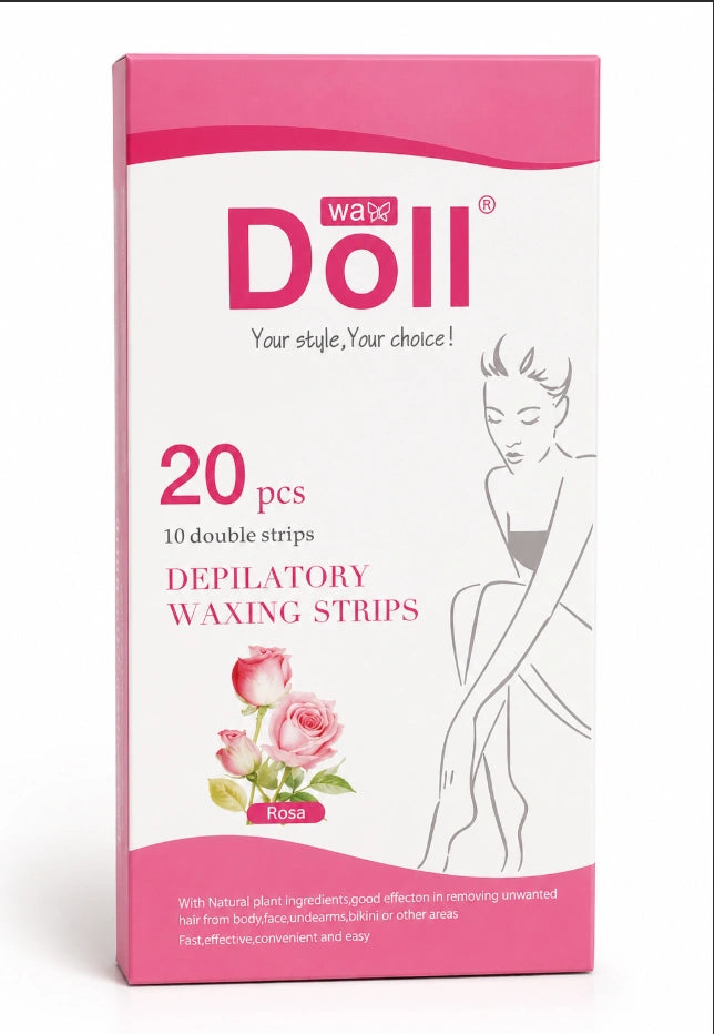 Wax Doll Depilatory Waxing Strips (Rose variant).
