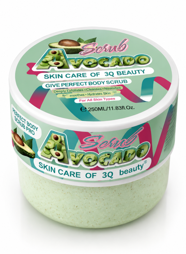 3Q Beauty Avocado Perfect Body Scrub Pro