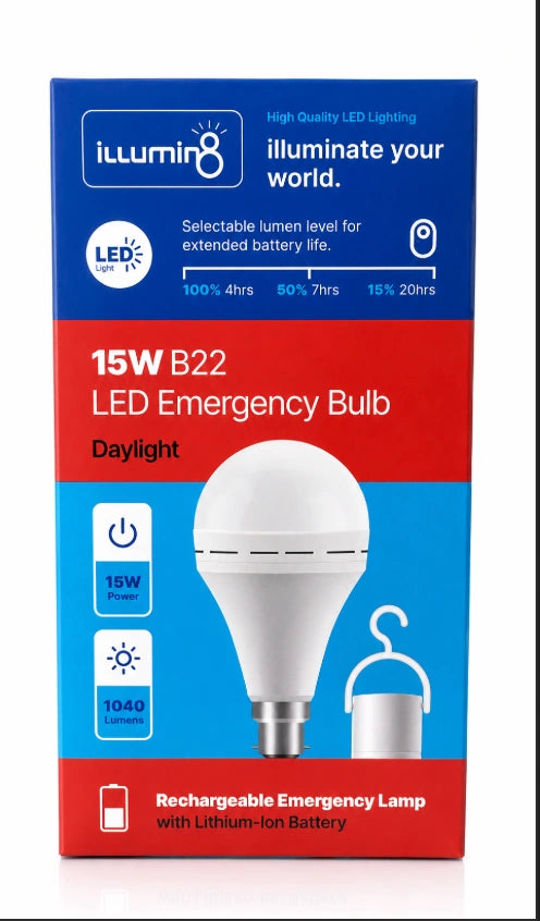 illumin8 15W B22 LED Emergency Bulb