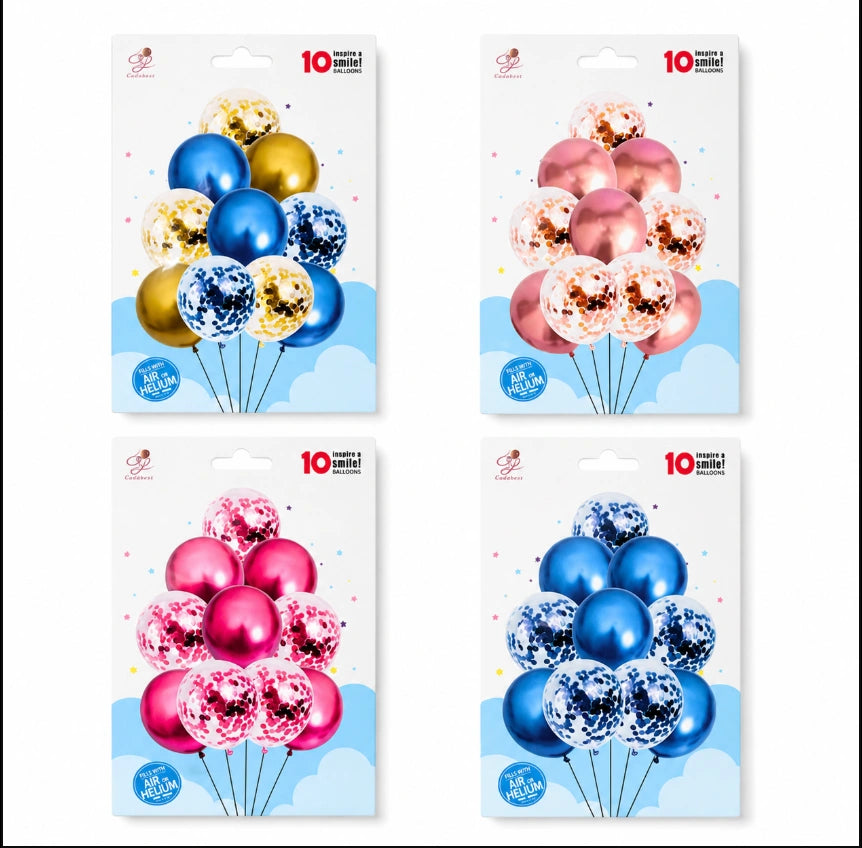 Cadashon "Inspire a Smile!" Balloon Blister Pack (10-Piece Set