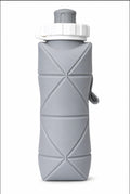 600ml geometric collapsible silicone travel water bottle