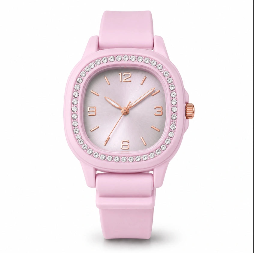 Women's and children's round LED digital sports fashion wristwatch