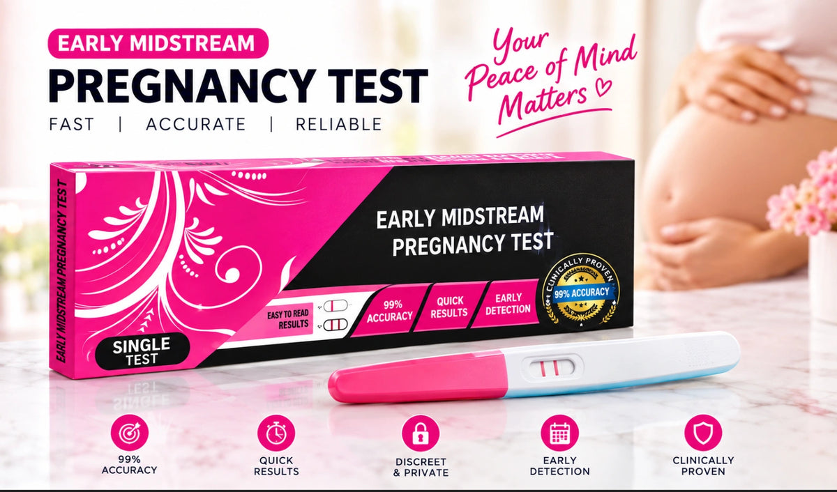 CliniHealth Early Midstream Pregnancy Test.