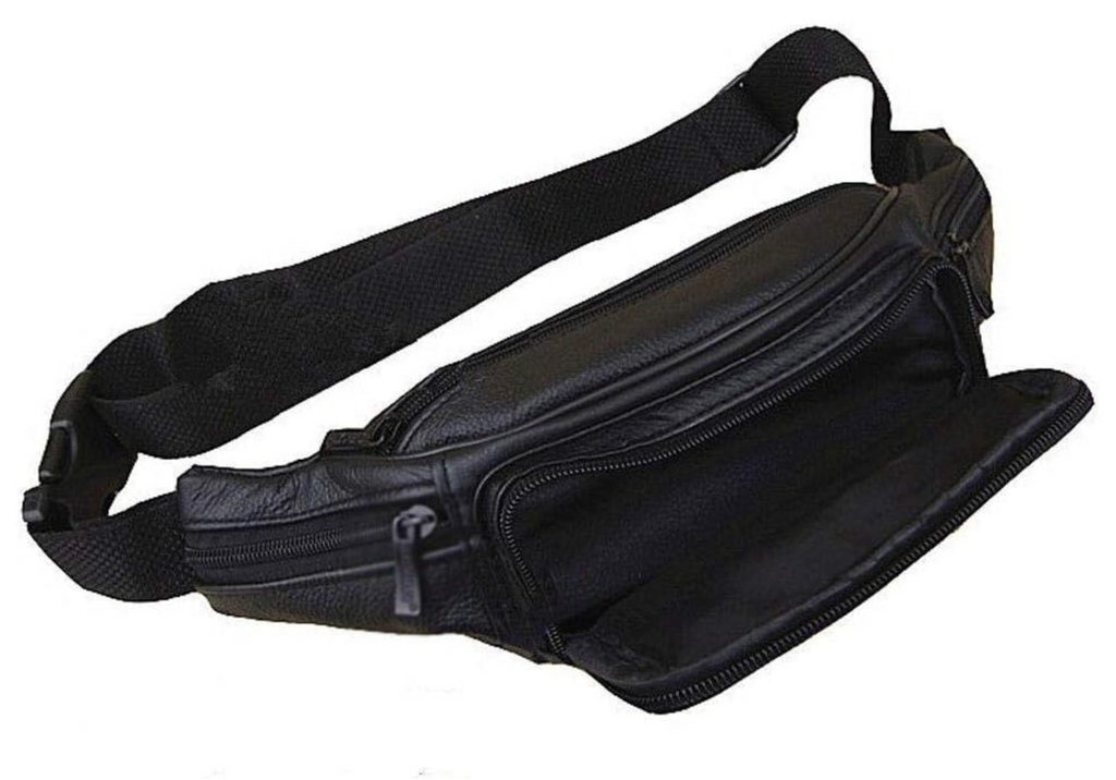 BHJIGDB Men's Leather Fanny Pack – Multi-Pocket Waist Bag