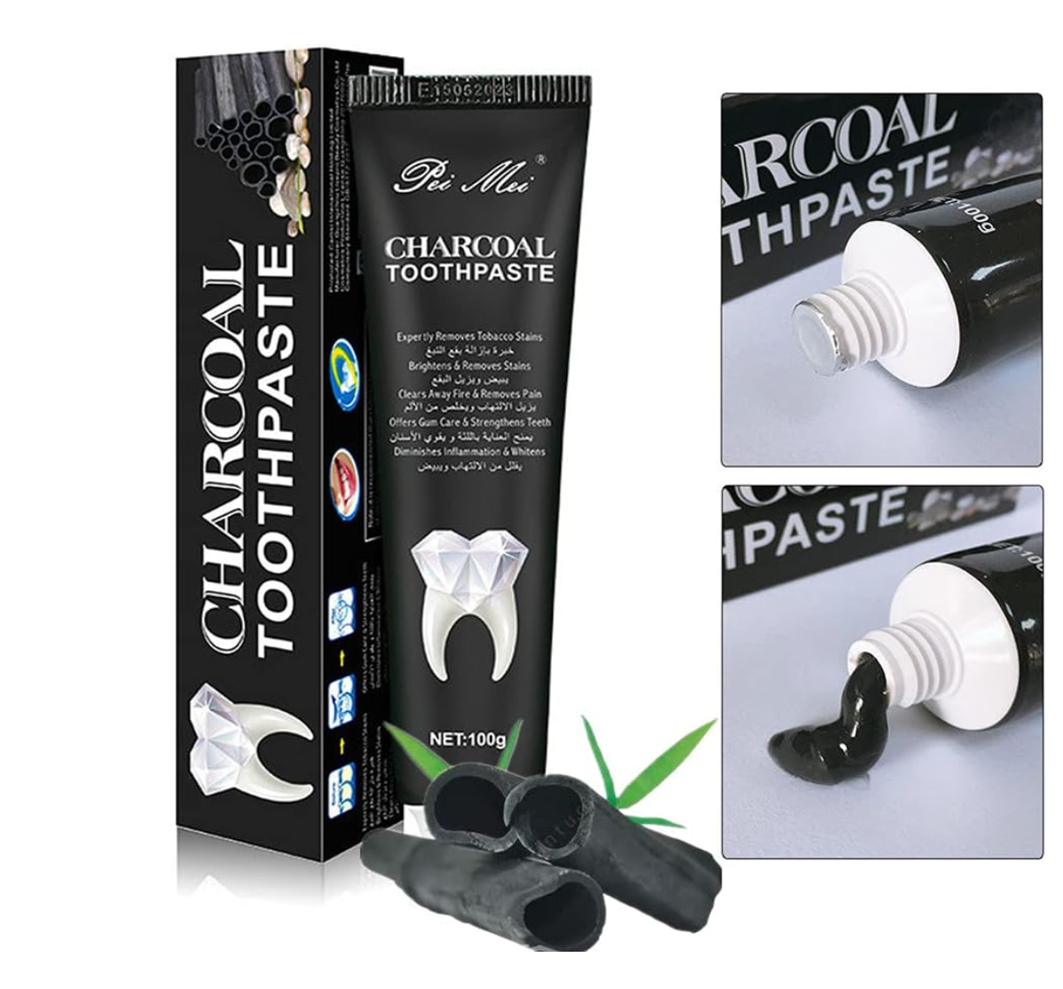 Pei Mei Activated Charcoal Teeth Whitening Toothpaste 100g