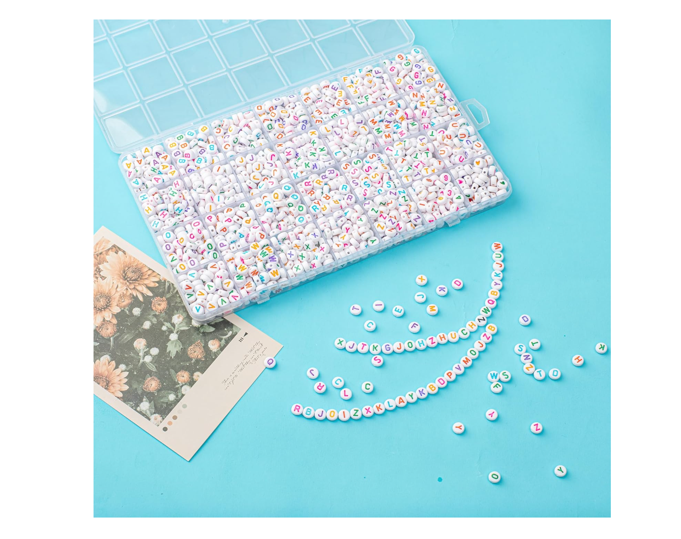 1400pcs Acrylic Alphabet Letter Beads for Bracelet Making – 28-Grid Storage Box