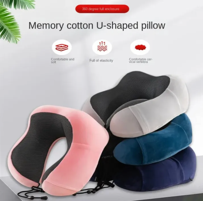 Go Trip U-Shaped Memory Foam Travel Neck Pillow – 360° Support