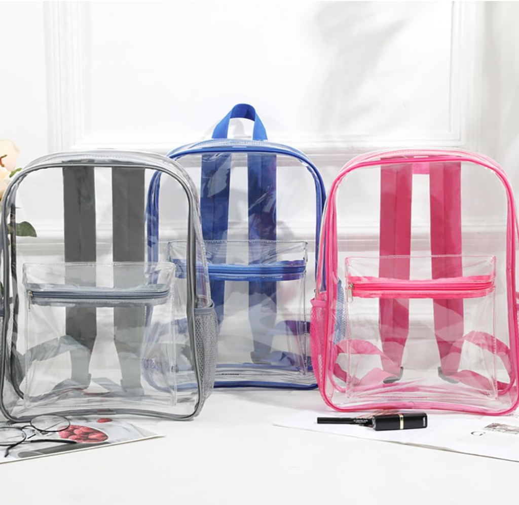 UUYYEO Clear Transparent PVC Backpack – Security-Friendly School & Travel Bag