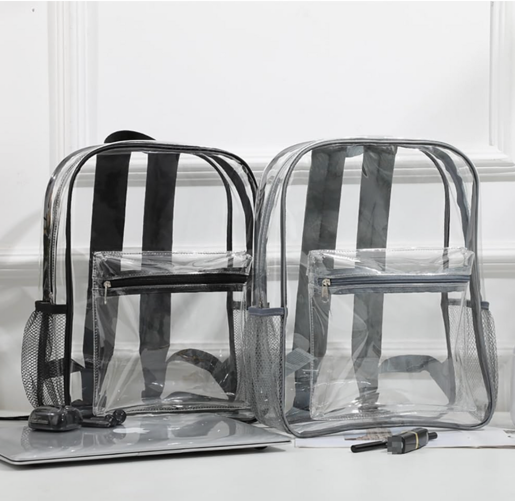 UUYYEO Clear Transparent PVC Backpack – Security-Friendly School & Travel Bag