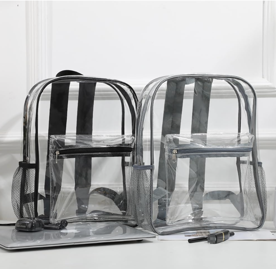UUYYEO Clear Transparent PVC Backpack – Security-Friendly School & Travel Bag