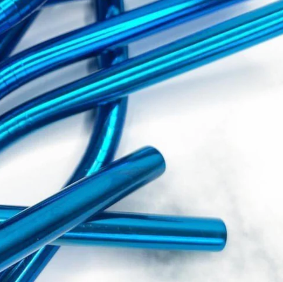 Reusable Stainless Steel Straws with Cleaning Brush – BPA Free, Multiple Colours