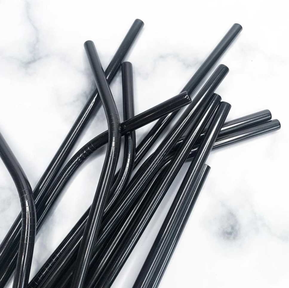 Reusable Stainless Steel Straws with Cleaning Brush – BPA Free, Multiple Colours