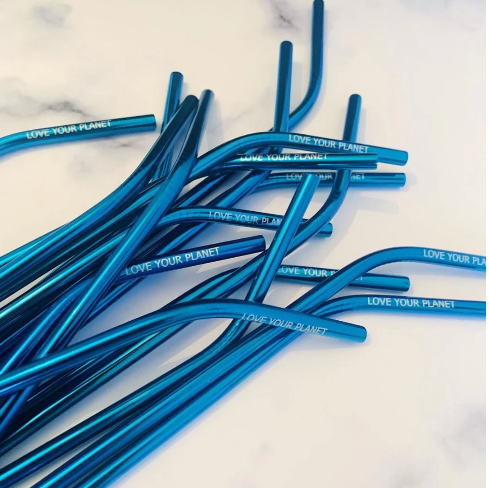 Reusable Stainless Steel Straws with Cleaning Brush – BPA Free, Multiple Colours