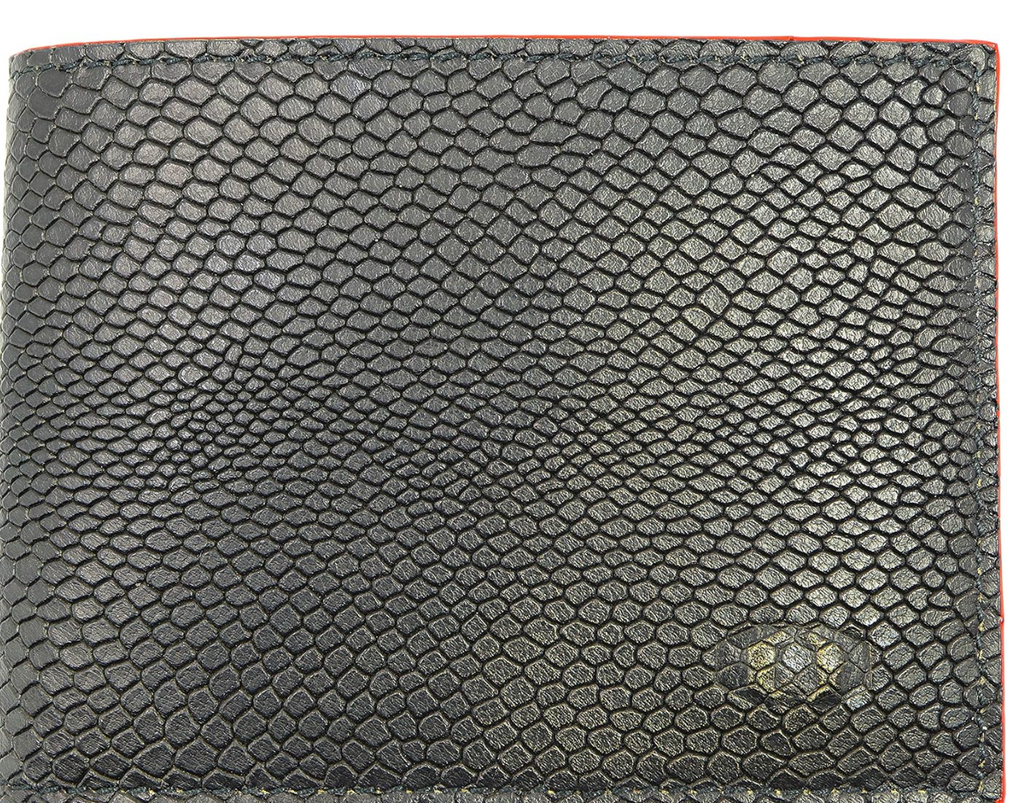 ColdFire Snake Eye Slim Leather Wallet – RFID Blocking, Limited Edition Red Edge