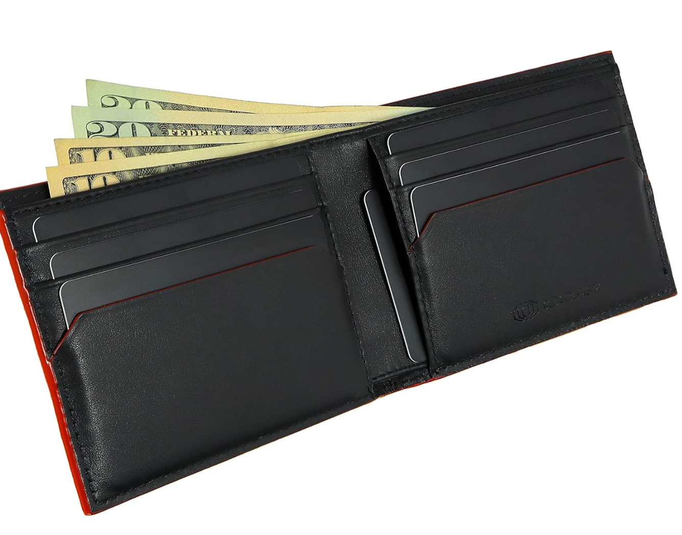 ColdFire Snake Eye Slim Leather Wallet – RFID Blocking, Limited Edition Red Edge
