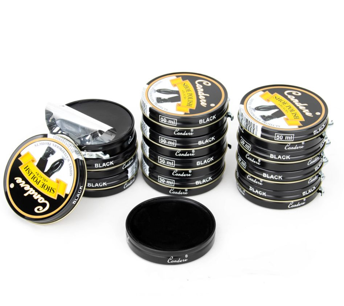 Condere Black Shoe Polish 50ml – Shines, Waterproofs & Protects