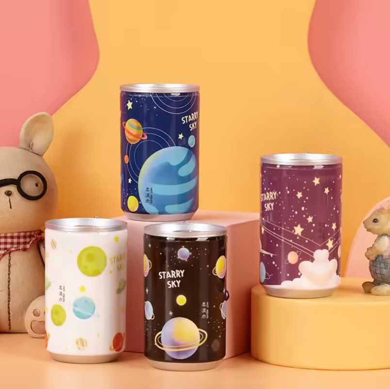 Mini Wet Wipes in Cute Cartoon Canister – Portable Spunlace Non-Woven Wipes