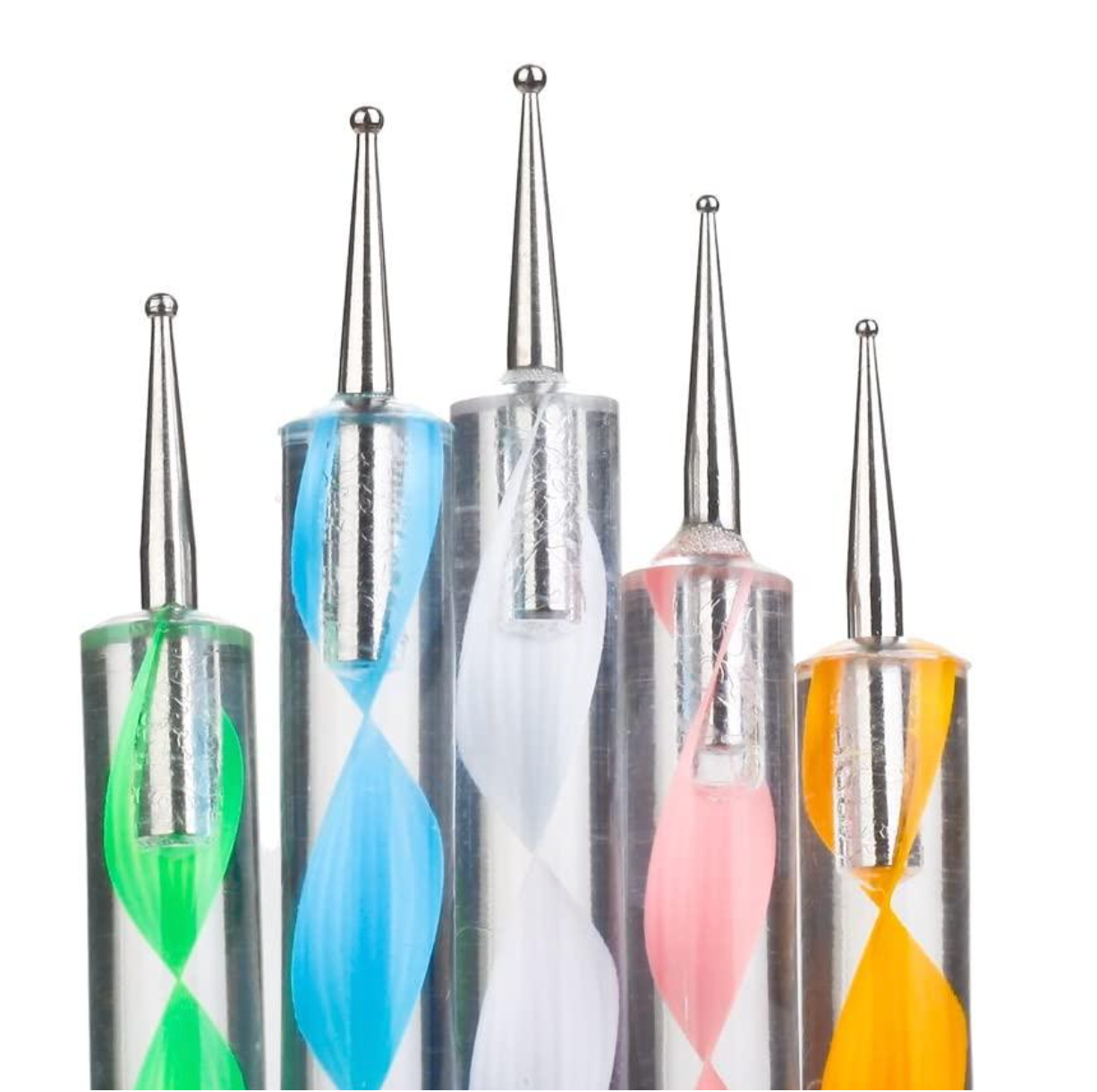 5-Piece Double-Ended Nail Art Dotting Tools Set – Marbling & Detail Pen Set