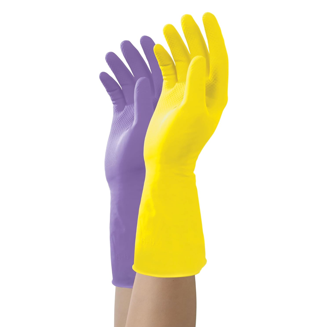Mr. Clean Large Reusable Latex Cleaning Gloves (2 Pairs)