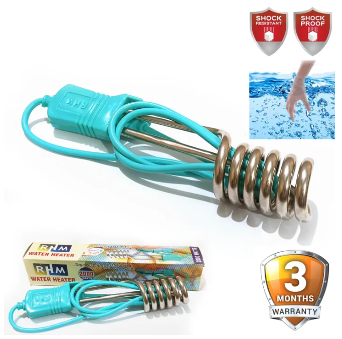Portable Electric Immersion Water Heater 2000W — Fast Boil, Shock Proof