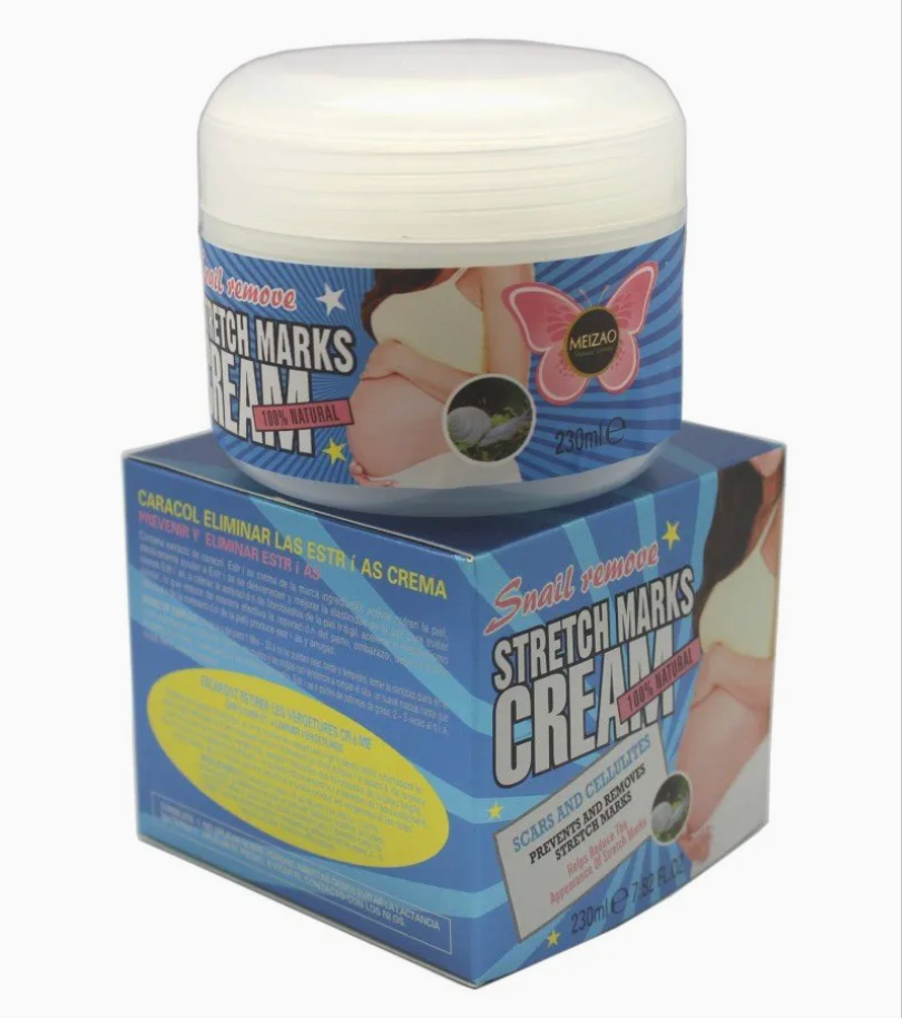 Snail Effect Stretch Mark Cream 100% Natural — Scars, Cellulite & Stretch Mark Care (230ml)