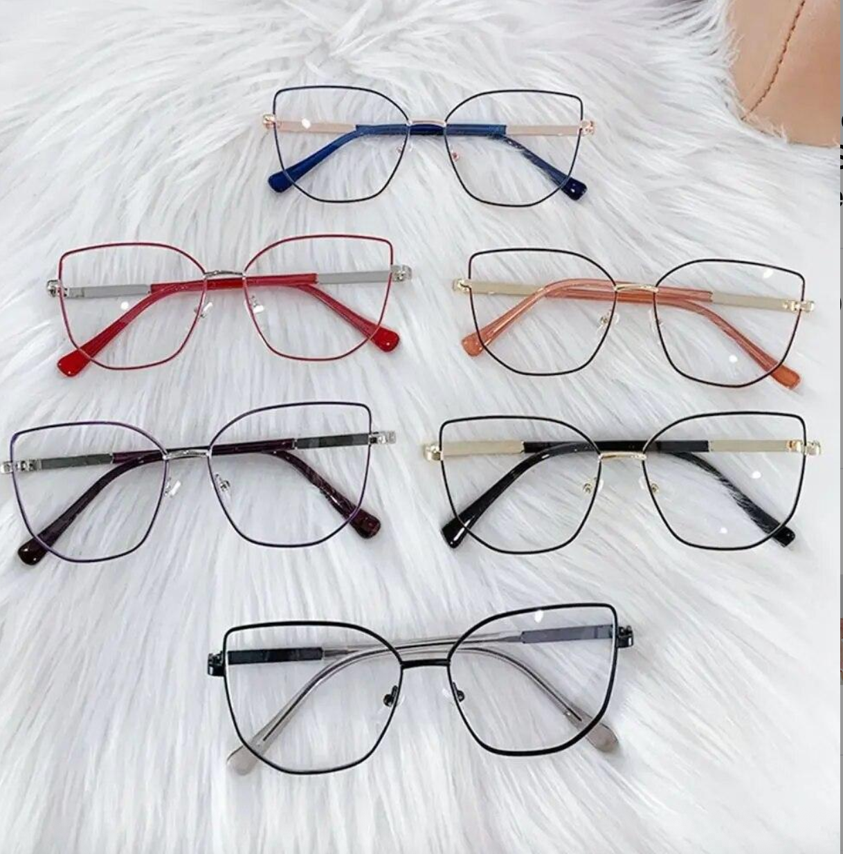 Fashion Blue Light Blocking Eyeglasses — Anti Screen Fatigue Cat Eye Metal Frame | Multiple Colours
